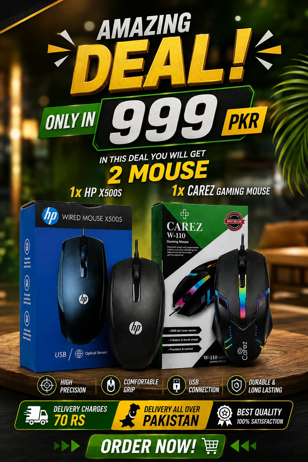 CAREZ RGB MOUSE + X500 MOUSE |999RS GAMING MOUSE DEAL |BEST DEAL 2026 | BEST PREMIUM QUALITY MOUSE IN PAKISTAN |AMAZING DEAL