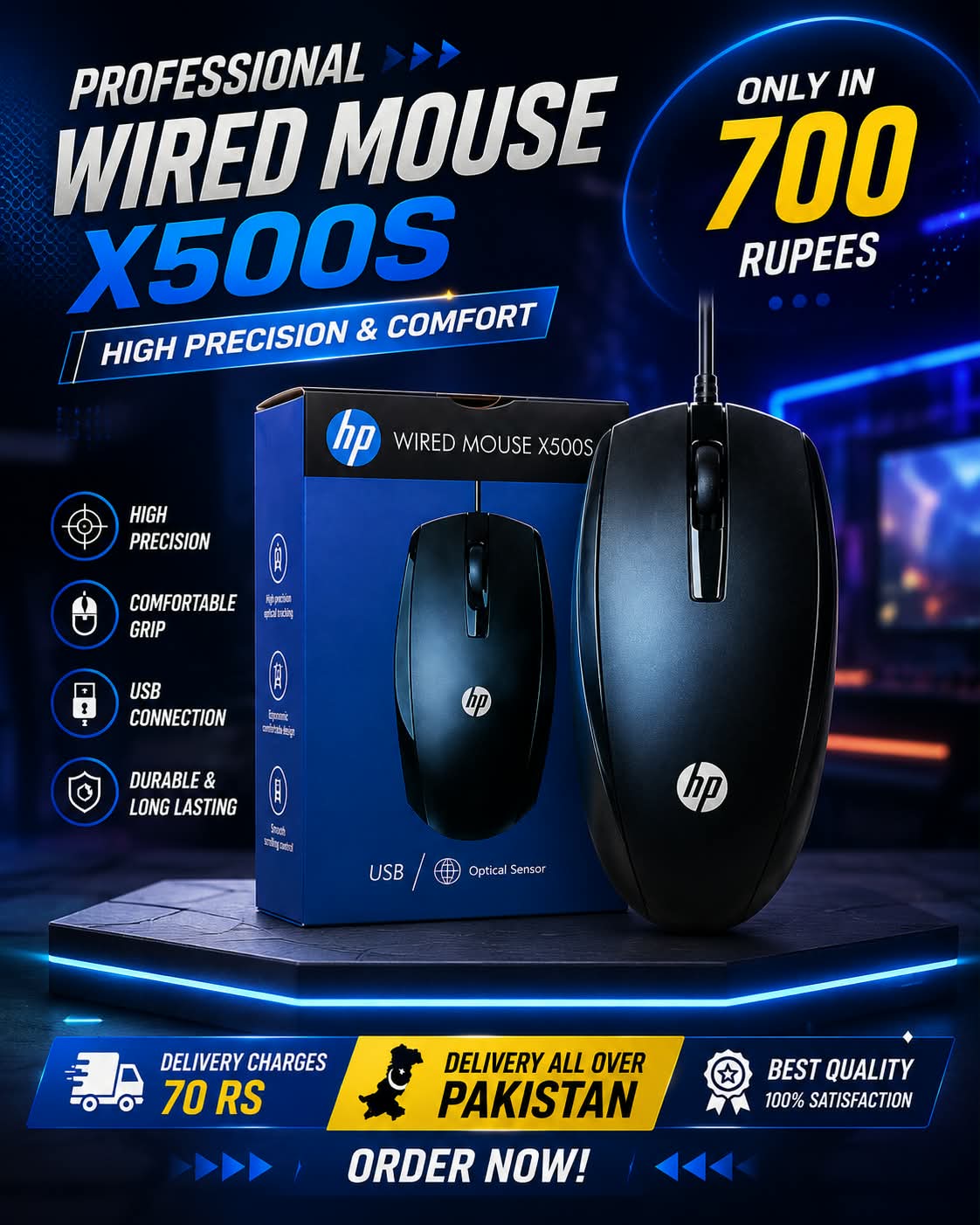 X500 PROFESSIONAL WIRED MOUSE |BEST 2026 MOUSE IN PAKISTAN | Quality Mouse at an Amazing  X500 MOUSE PREMIUM QUALITY