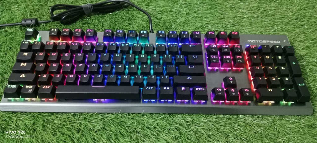 MOTOSPEED CK108 MACHANICAL RGB KEYBOARD WHOLSALE RATES BEST GAMING KEYBOARD IN PAKISTAN RGB LIGHTS MACHANICAL KEYBOARD