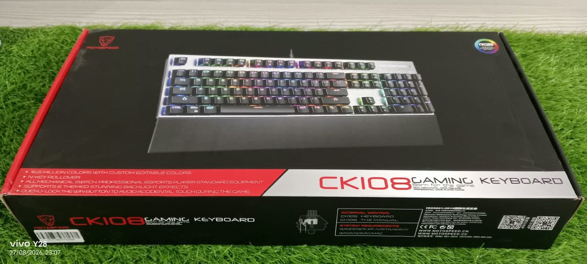 MOTOSPEED CK108 MACHANICAL RGB KEYBOARD WHOLSALE RATES BEST GAMING KEYBOARD IN PAKISTAN RGB LIGHTS MACHANICAL KEYBOARD