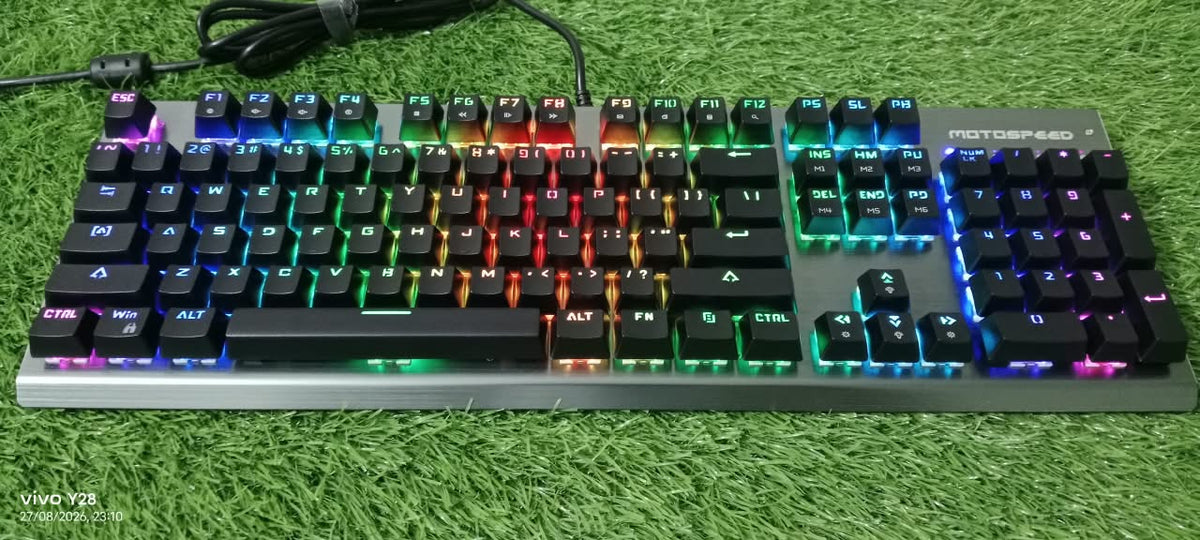 MOTOSPEED CK108 MACHANICAL RGB KEYBOARD WHOLSALE RATES BEST GAMING KEYBOARD IN PAKISTAN RGB LIGHTS MACHANICAL KEYBOARD