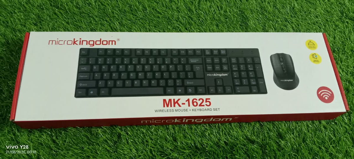 MICROKINDOM WIRELESS KEYBOARD MOUSE PACKAGE | BEST 2026 WIRELESS KEYBOARD MOUSE PACKAGE IN PAKISTAN |Microkingdom MK-1625